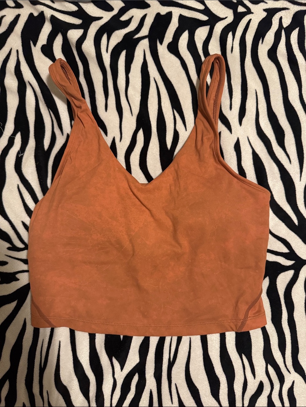 Rust Orange Women's Workout Cropped Tank Top